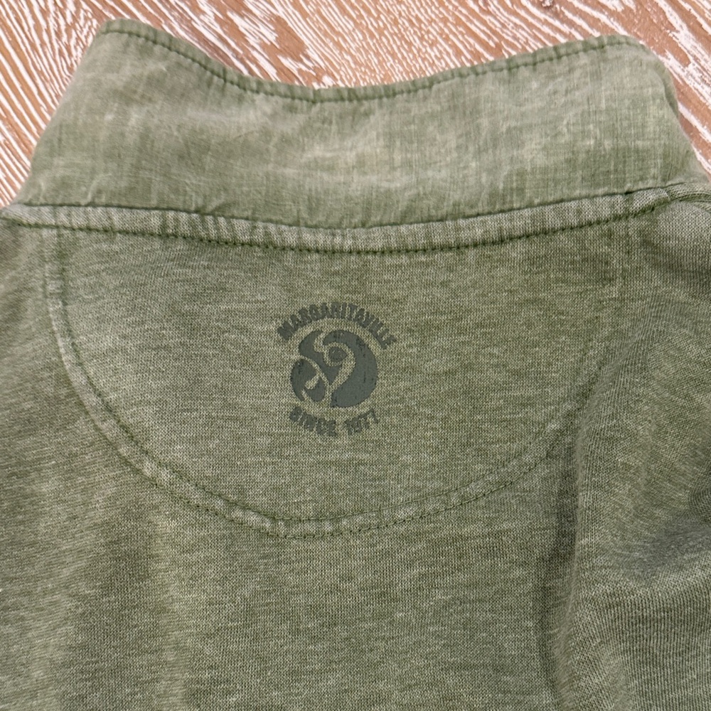 Margaritaville Olive Zip-Up Men's Sweater - Picture 4 of 5